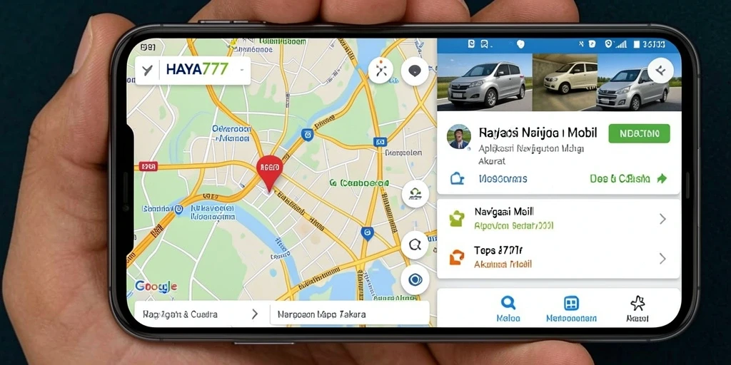 Antarmuka HAYA777 yang intuitif untuk navigasi mobil.