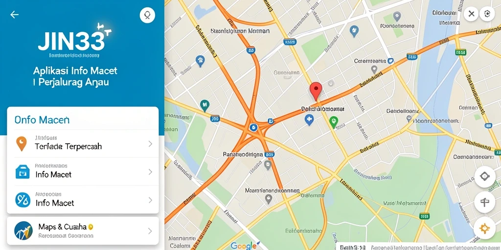Antarmuka JIN33 yang menampilkan informasi lalu lintas secara real-time.