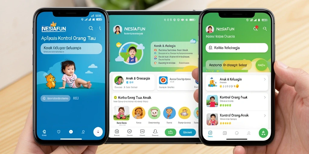 Tampilan antarmuka NESIAFUN untuk kontrol orang tua yang intuitif.