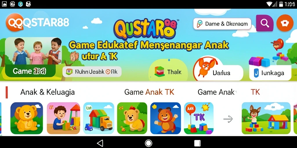Antarmuka interaktif yang menyenangkan dari QQSTAR88 untuk belajar sambil bermain.