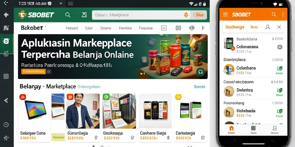 Tampilan antarmuka aplikasi SBOBET yang intuitif untuk belanja online.