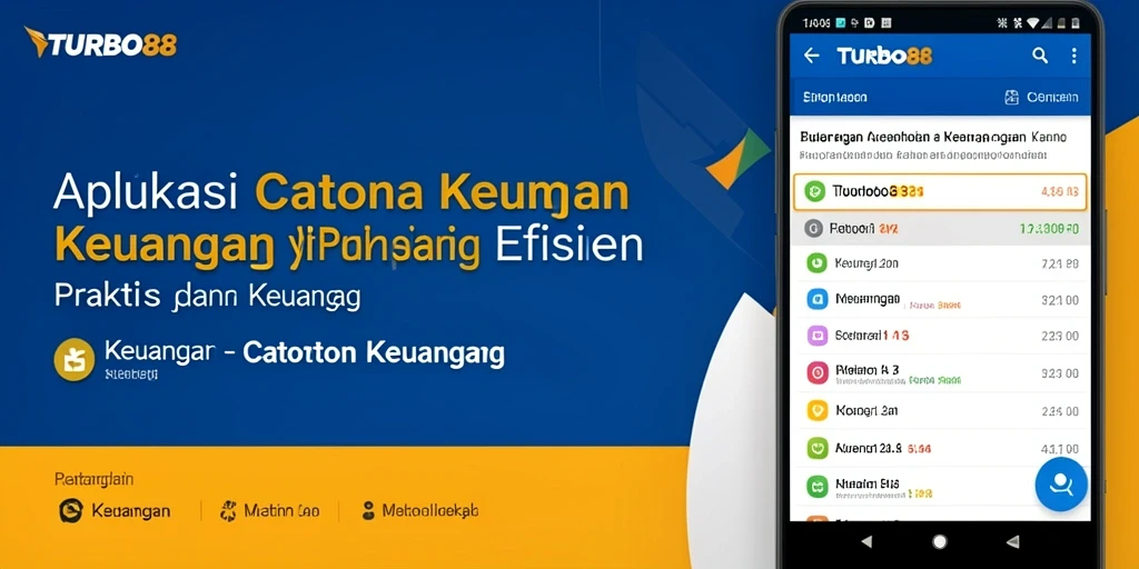 Tampilan antarmuka TURBO88 yang sederhana untuk Catatan Keuangan.