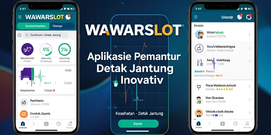 Tampilan utama antarmuka WAWARSLOT untuk pemantauan detak jantung.